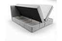 Boxspringbett Laguna Stoff mit Stauraum – Hellgrau