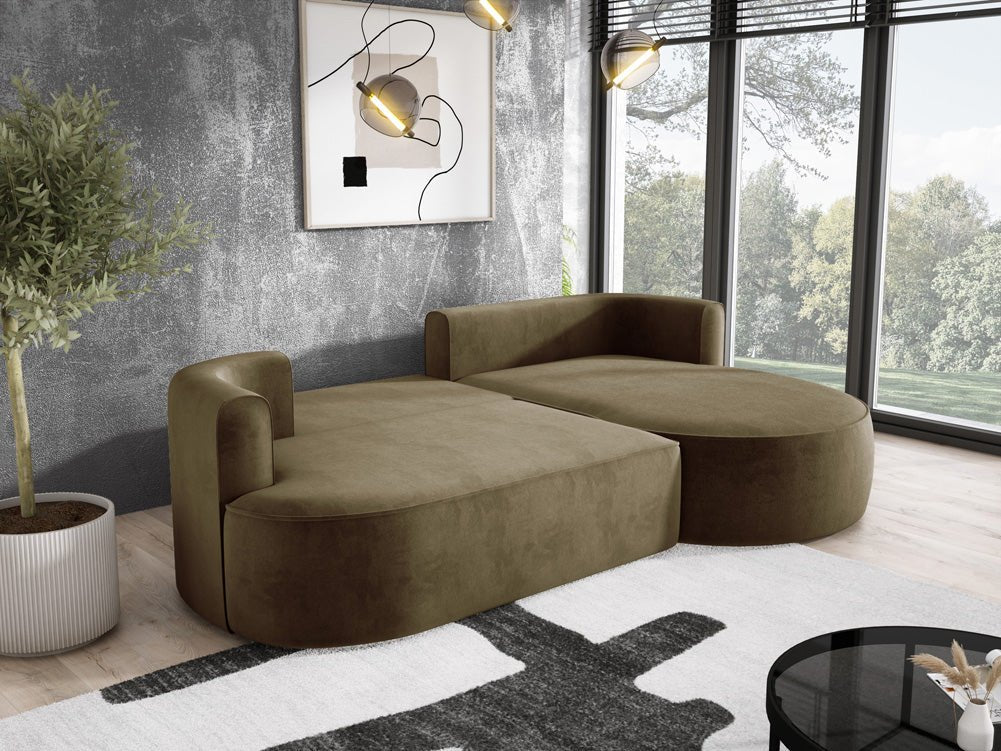 Designer L-bank Lucca in Fluweel
