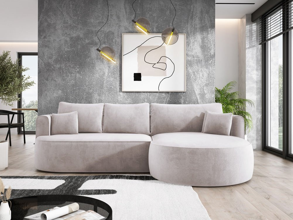 Designer L-bank Lucca in Fluweel