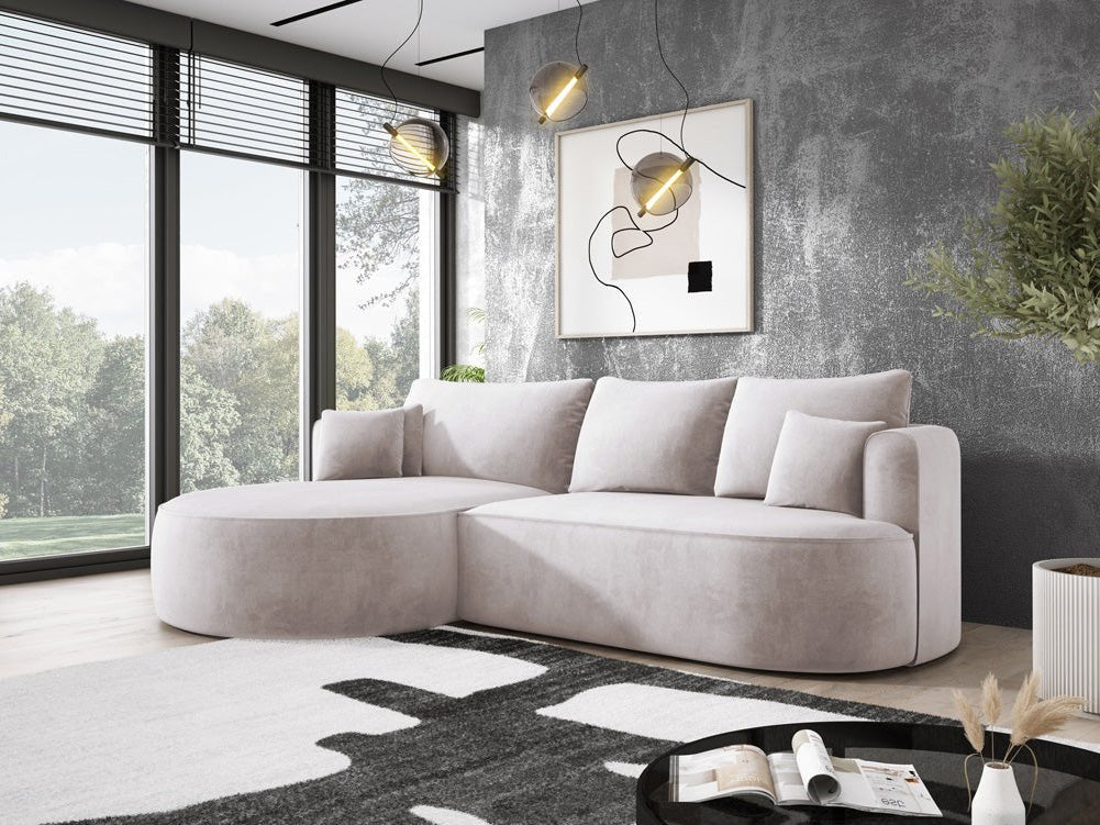 Designer L-bank Lucca in Fluweel
