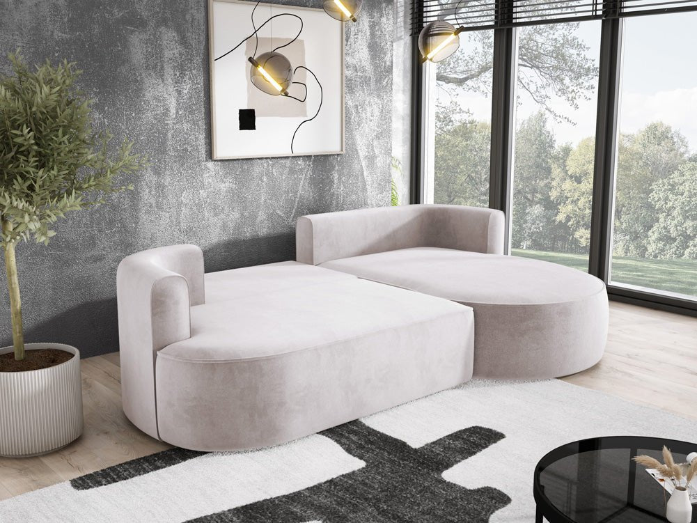 Designer L-bank Lucca in Fluweel