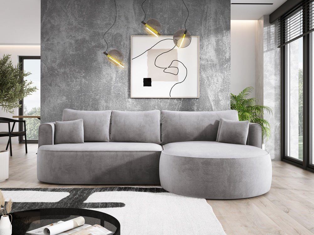 Designer L-bank Lucca in Fluweel