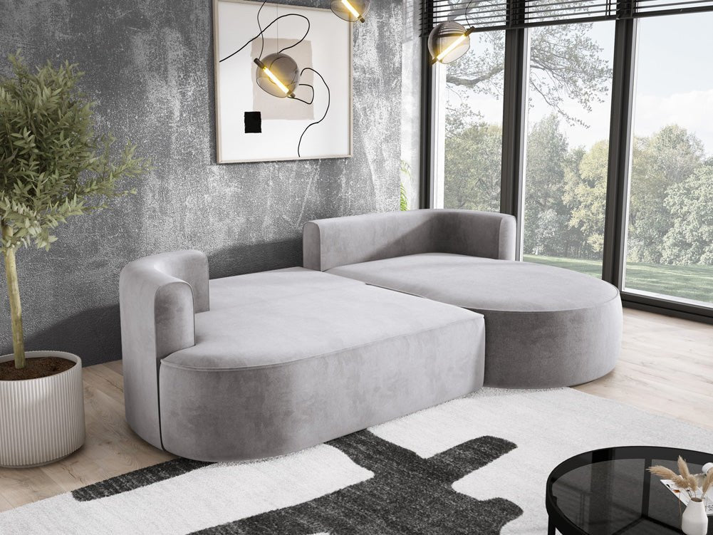 Designer L-bank Lucca in Fluweel
