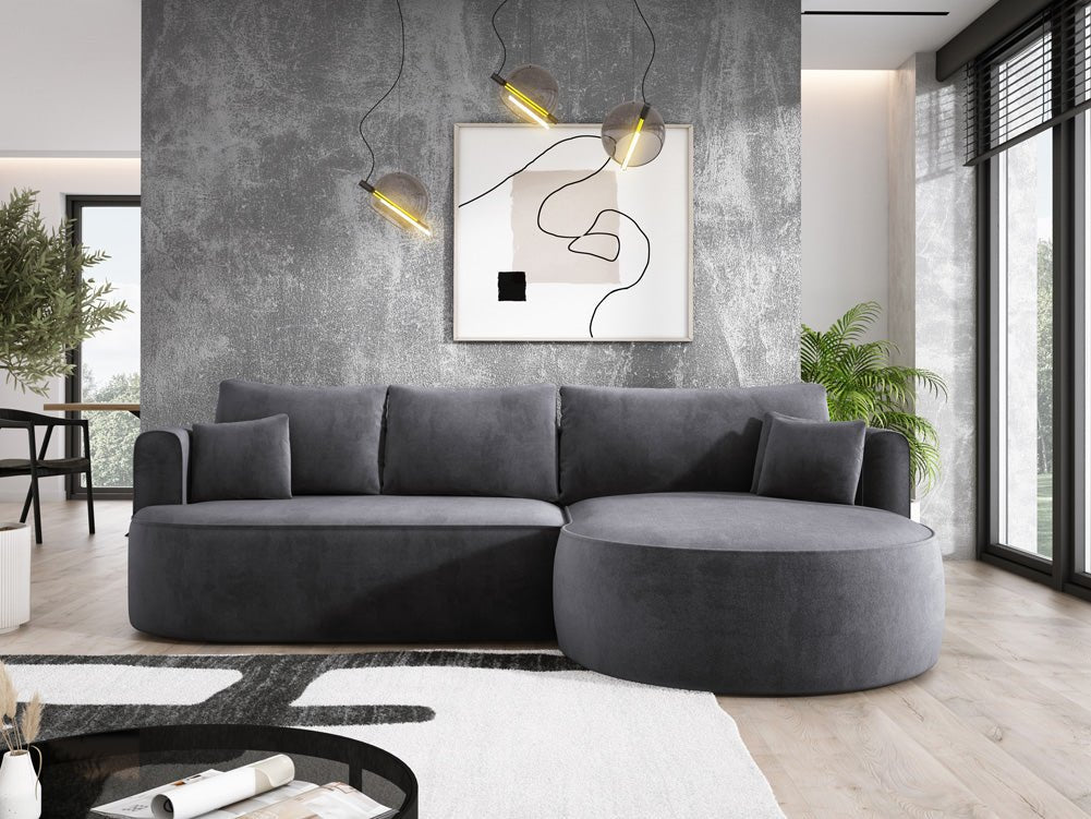Designer L-bank Lucca in Fluweel
