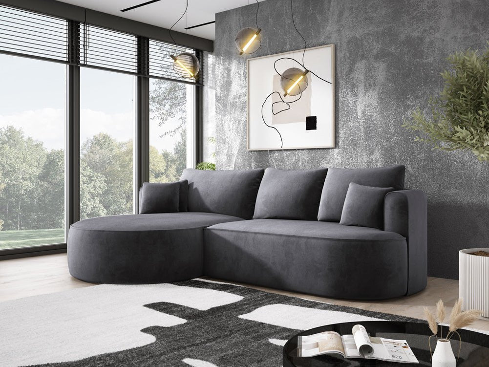 Designer L-bank Lucca in Fluweel