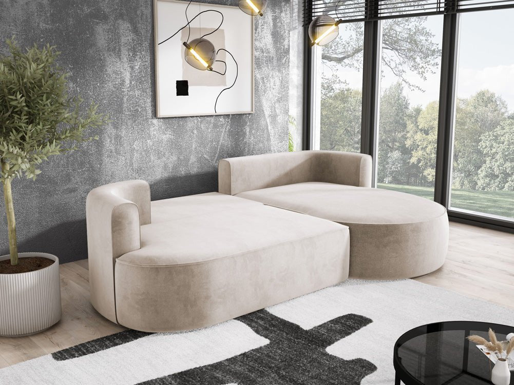 Designer L-bank Lucca in Fluweel