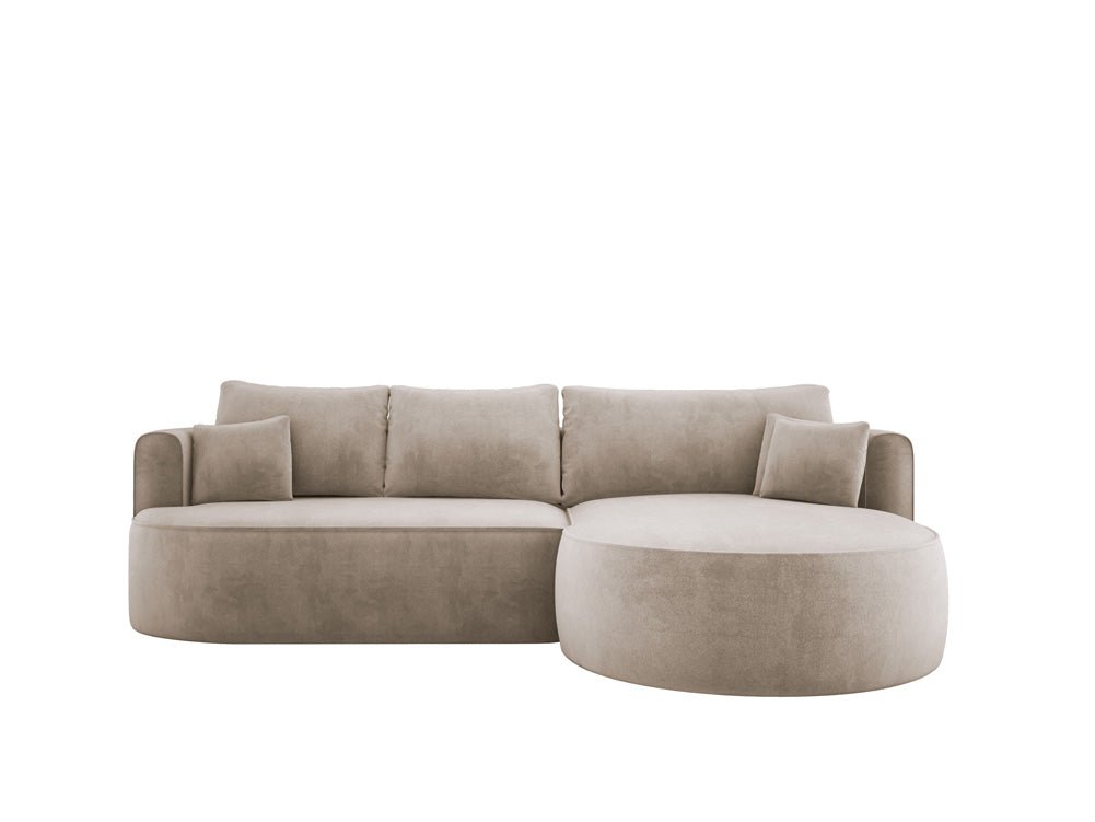 Designer L-bank Lucca in Fluweel