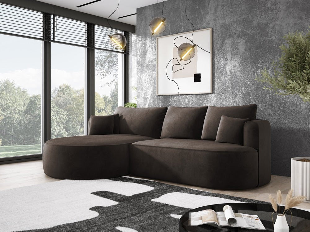 Designer L-bank Lucca in Fluweel