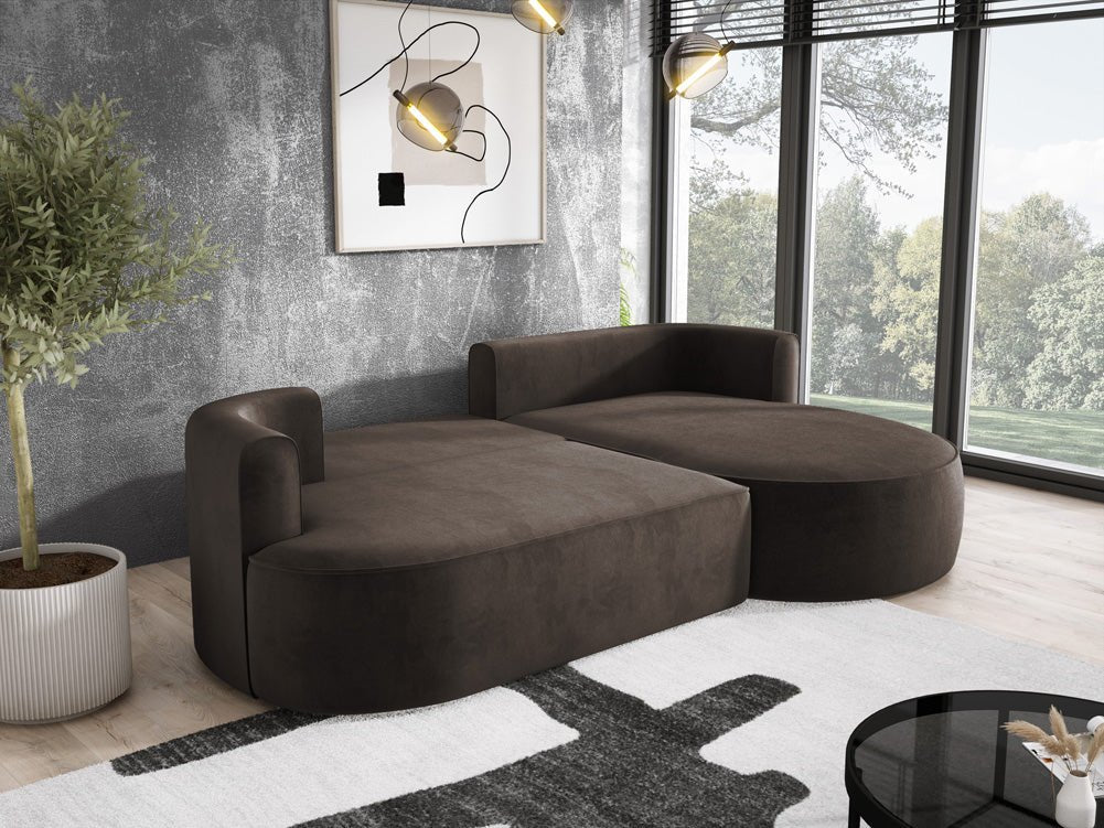 Designer L-bank Lucca in Fluweel