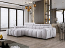 Designer Ecksofa Amalfi in Samt mit elektrischer Sitzerweiterung