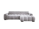 Designer Ecksofa Amalfi in Samt mit elektrischer Sitzerweiterung