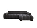 Designer Ecksofa Amalfi in Samt mit elektrischer Sitzerweiterung