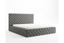 Designer Polsterbett Siena in Samt – Grau