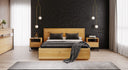 Lit design Celestia en Chêne massif avec espace de rangement