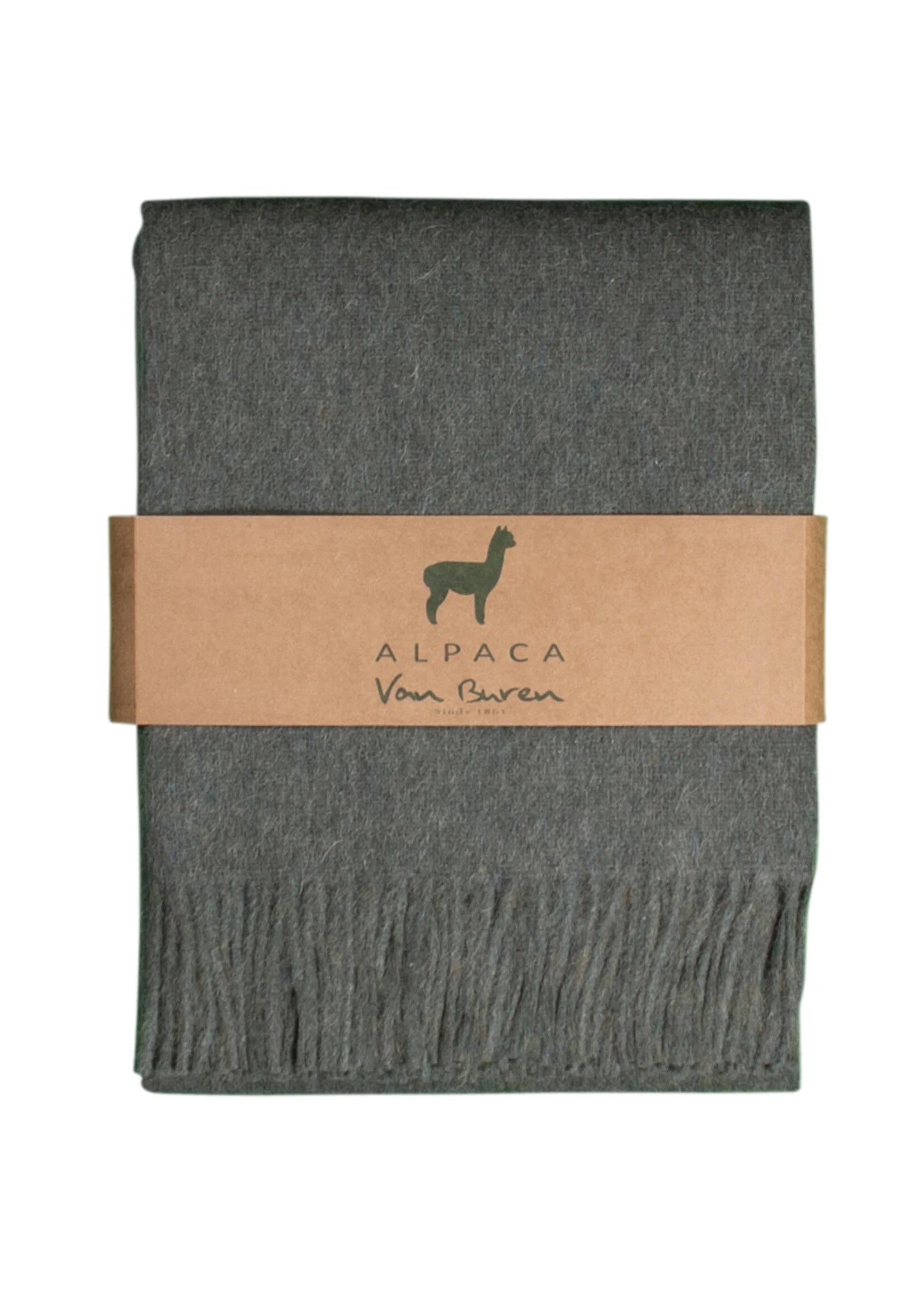 Alpaca Tagesdeken Freja - Pure Alpacawol in Groen - 200x150 cm