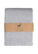 Alpaga jeté de lit Inari - Laine d'alpaga pure en Gris clair - 200x150 cm