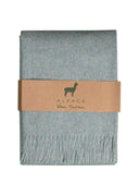 Plaid de jour Alpaga Ylva - Laine d'alpaga pure en Bleu vintage - 200x150 cm