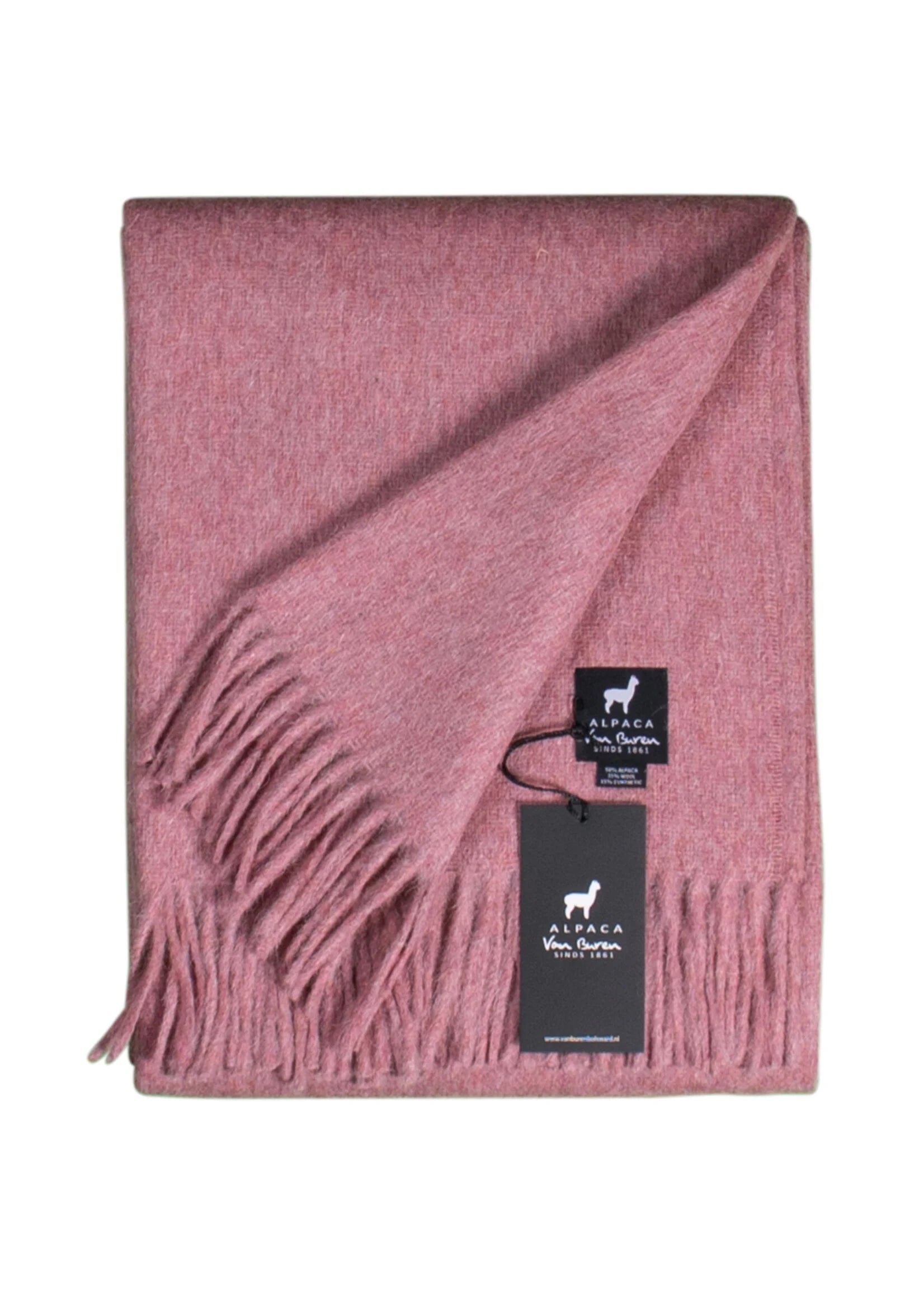 Alpaca Tagesdecke Maja - Pure alpacawol in Roze - 200x150 cm
