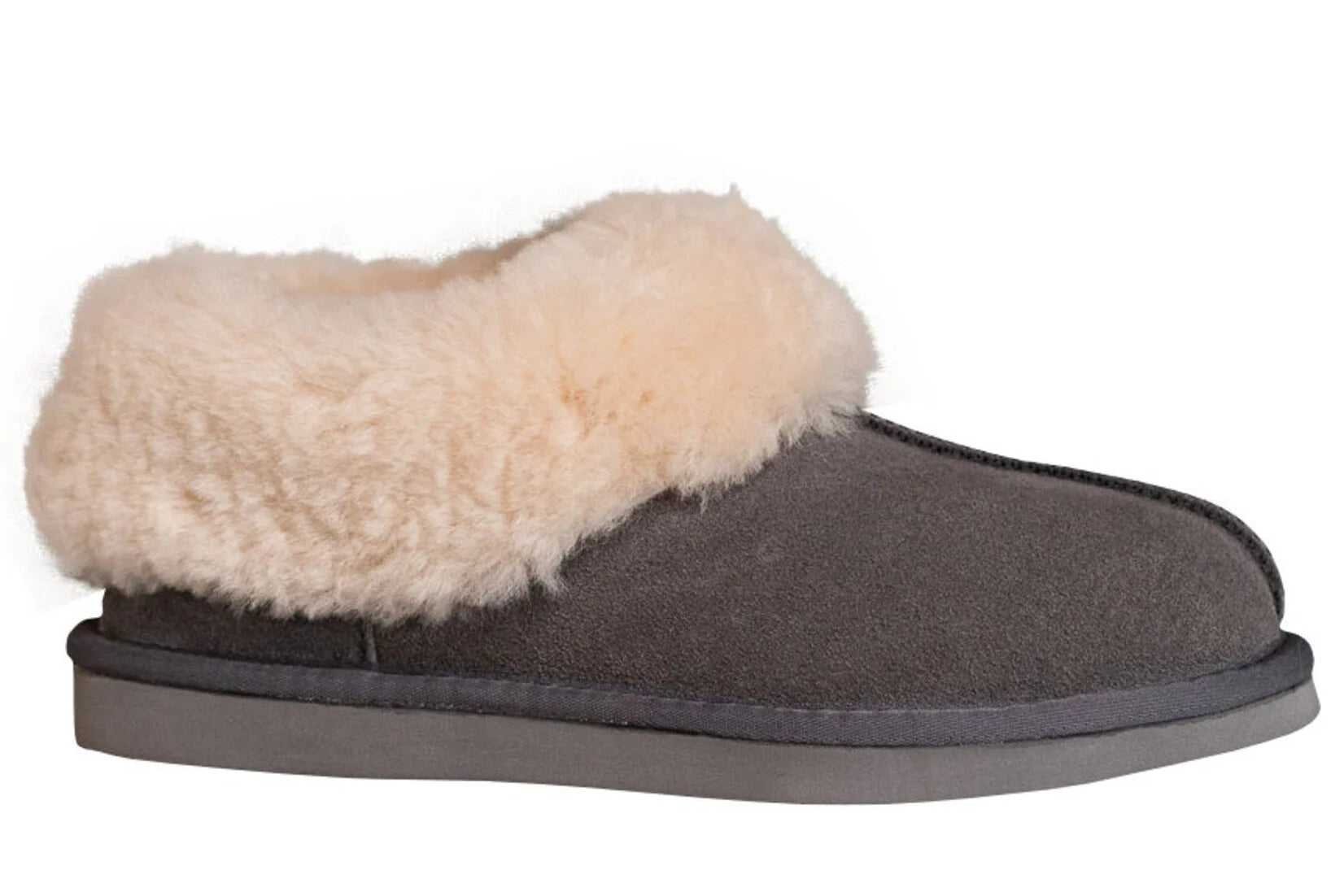 Chaussons en peau de mouton Nilo – véritable peau de mouton en gris