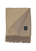 Couverture légère en alpaga Elora - Laine d'alpaga pure en Sable - 175x135 cm