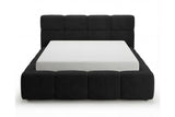 Designer Polsterbett Vero in Samt mit Stauraum – Schwarz
