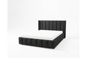 Designer Polsterbett Viola in Samt – Schwarz