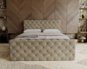 Lit boxspring Chester Velours avec rangement