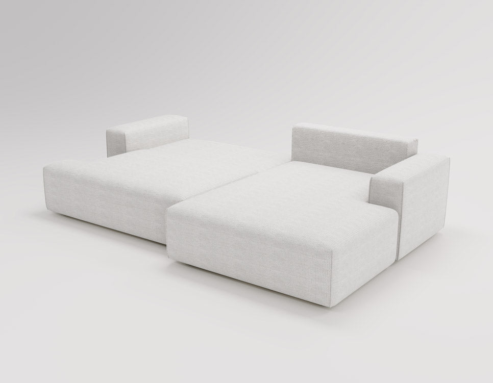 Designer Siena Bouclé Sofa with Sleeper Function and Storage
