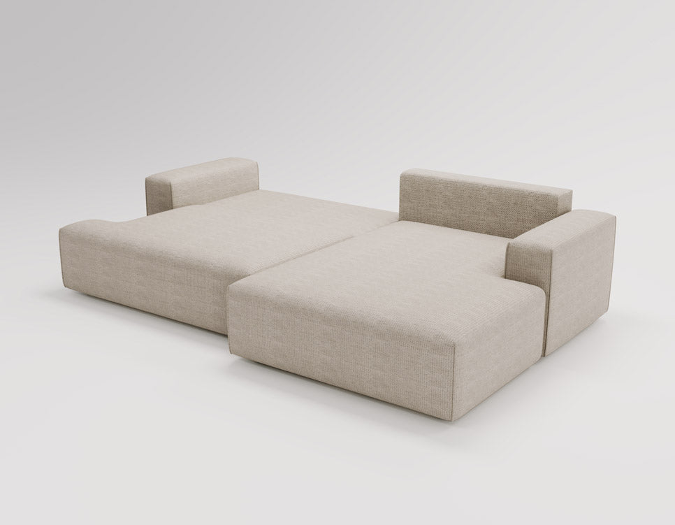 Designer Siena Bouclé Sofa with Sleeper Function and Storage