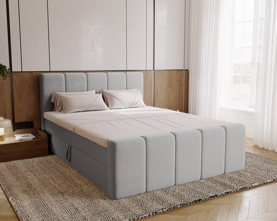 Lit boxspring Celeste Velours avec espace de rangement