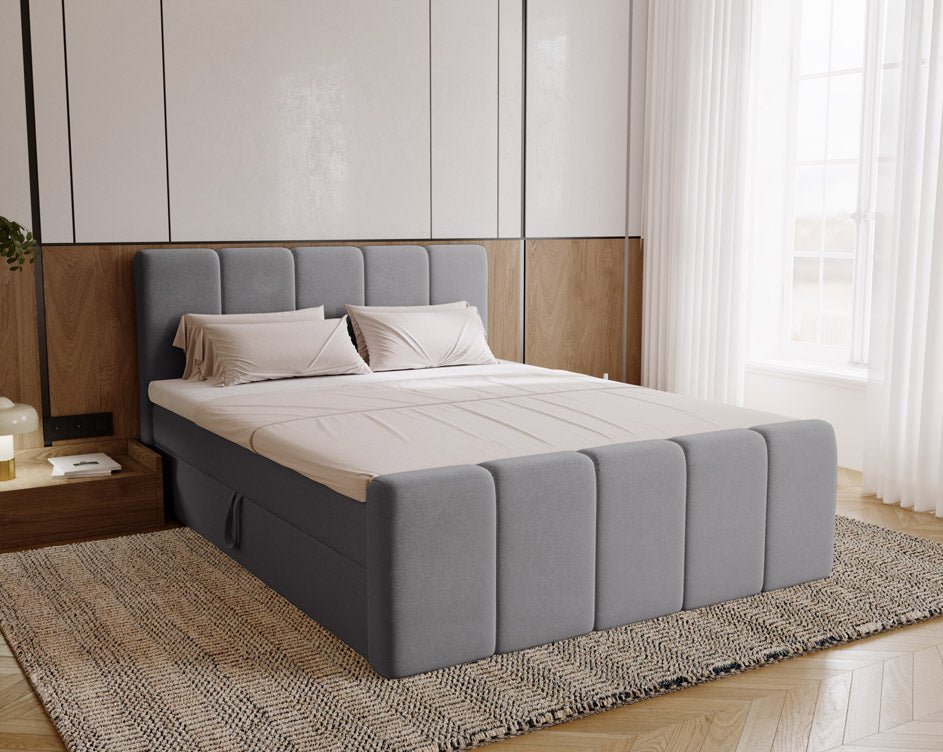 Lit boxspring Celeste Velours avec espace de rangement