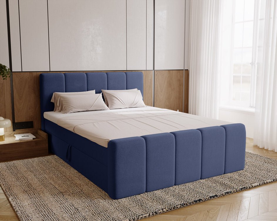 Lit boxspring Celeste Velours avec espace de rangement