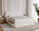 Lit boxspring Pure en Velours avec espace de rangement