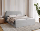 Lit boxspring Pure en Velours avec espace de rangement
