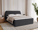 Lit boxspring Pure en Velours avec espace de rangement
