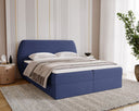 Lit boxspring Pure en Velours avec espace de rangement