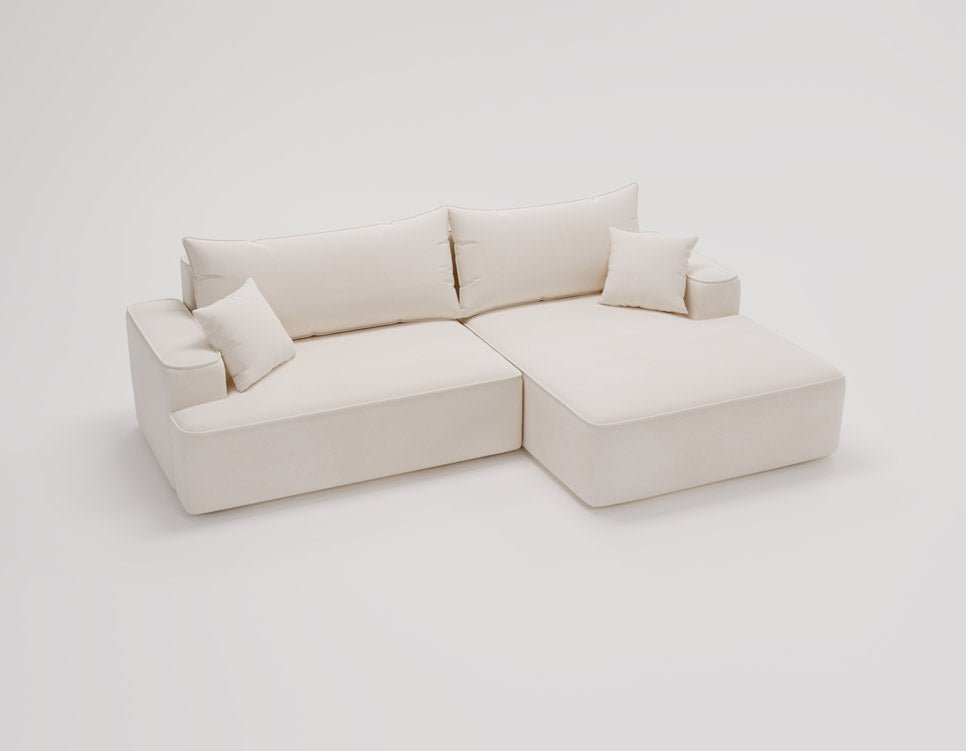 Canapé design Fresh en Velours avec fonction couchage et espace de rangement