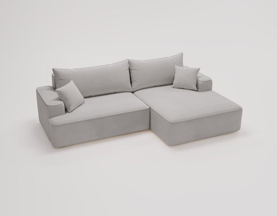 Canapé design Fresh en Velours avec fonction couchage et espace de rangement