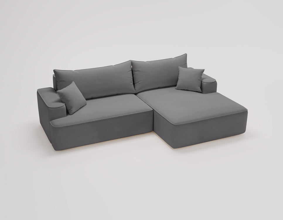 Canapé design Fresh en Velours avec fonction couchage et espace de rangement