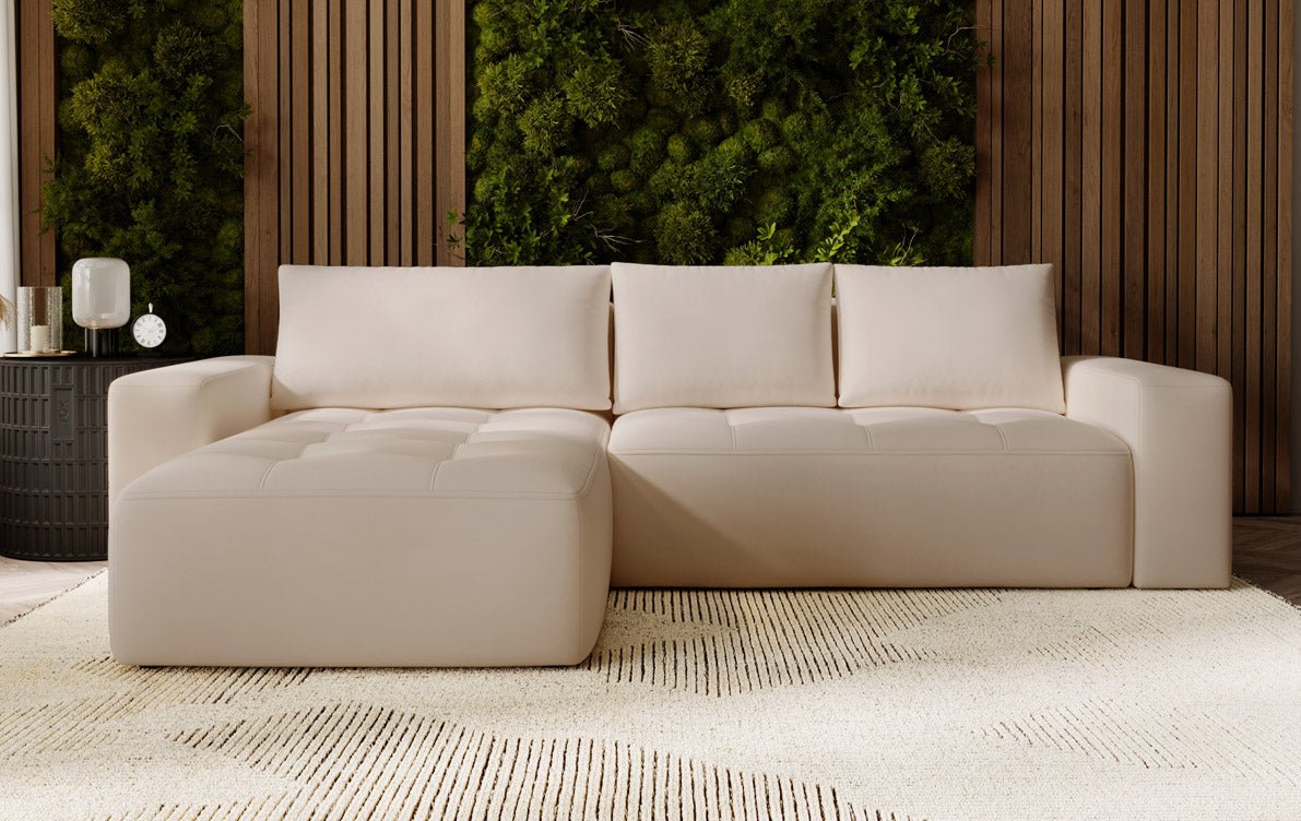 Canapé designer nordique Velours avec fonction lit et espace de rangement