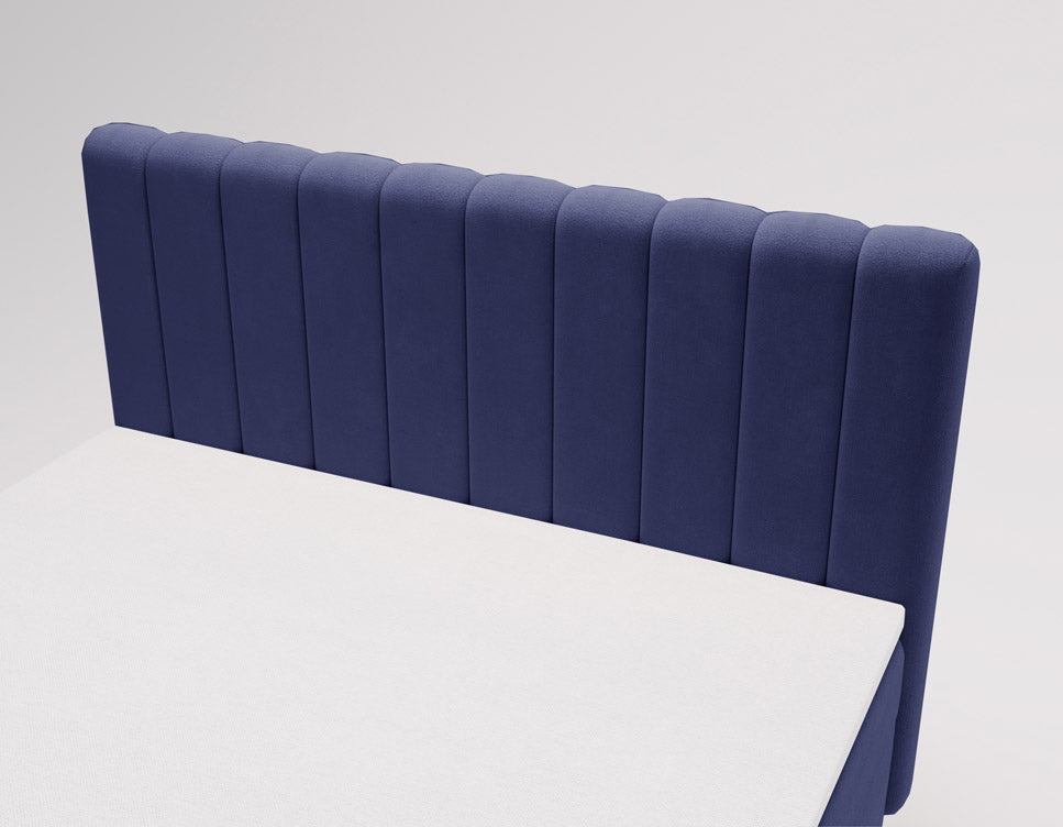Lit boxspring Lumière en Velours avec espace de rangement