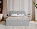 Lit boxspring Pure en Velours avec espace de rangement