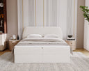 Lit boxspring Pure en Velours avec espace de rangement