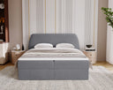 Lit boxspring Pure en Velours avec espace de rangement
