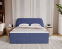 Lit boxspring Pure en Velours avec espace de rangement