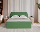 Lit boxspring Pure en Velours avec espace de rangement