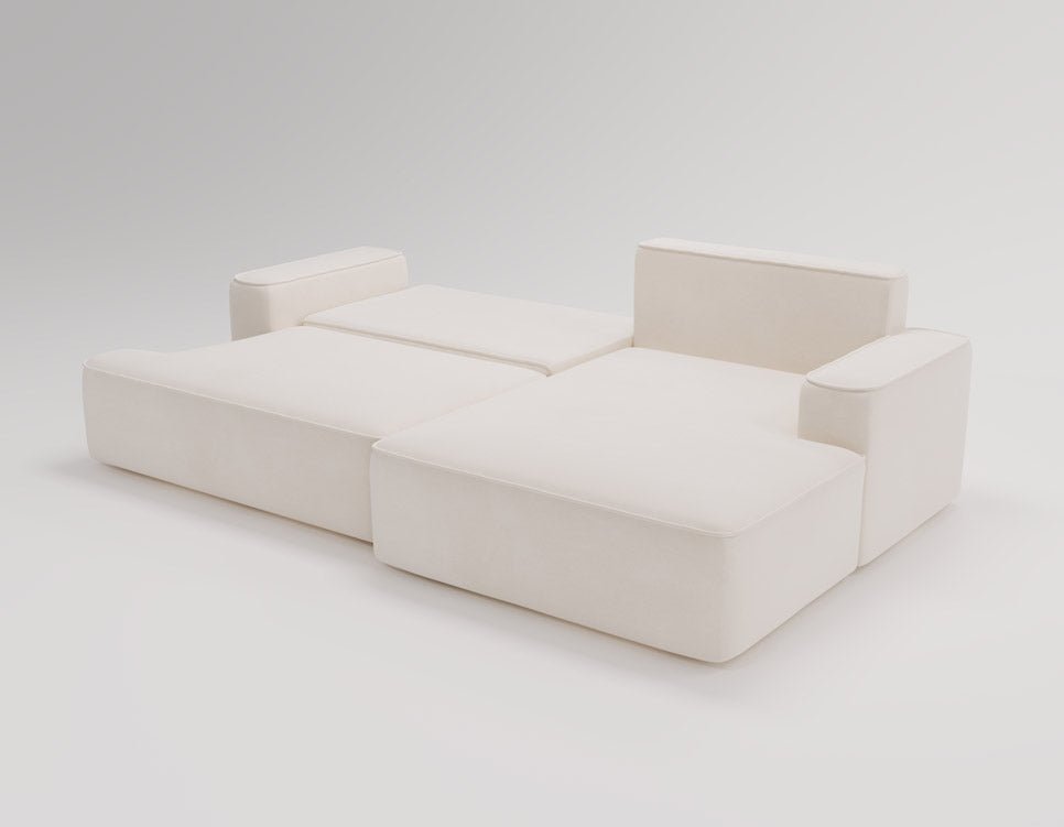 Canapé design Fresh en Velours avec fonction couchage et espace de rangement