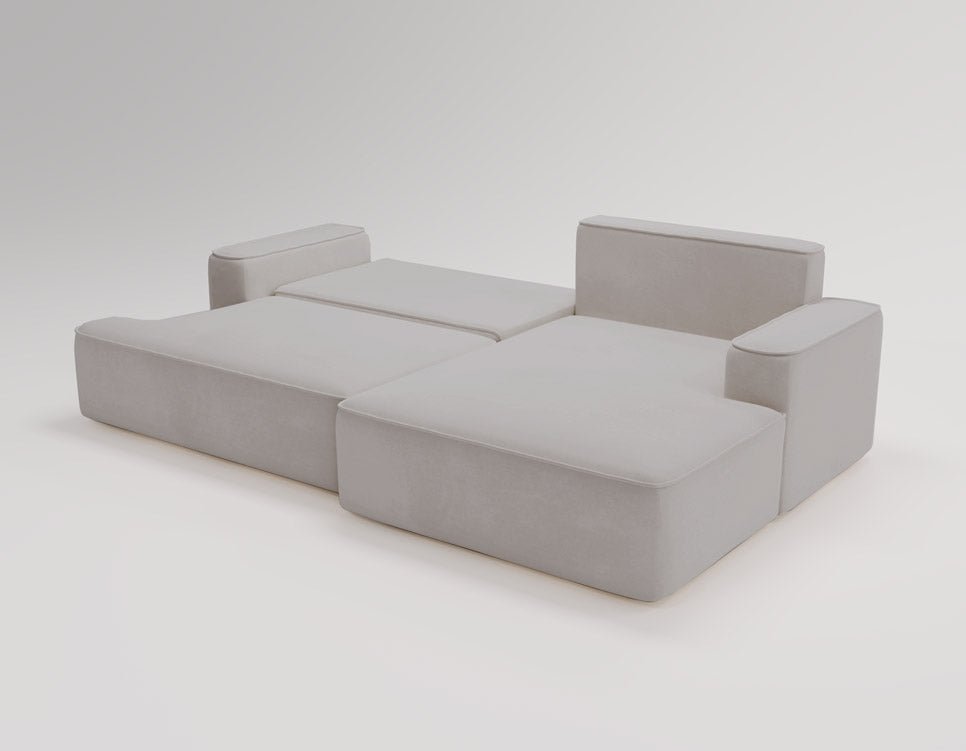 Canapé design Fresh en Velours avec fonction couchage et espace de rangement