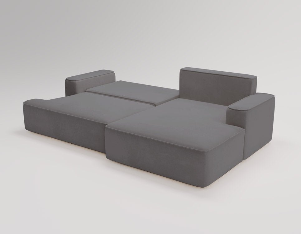 Canapé design Fresh en Velours avec fonction couchage et espace de rangement