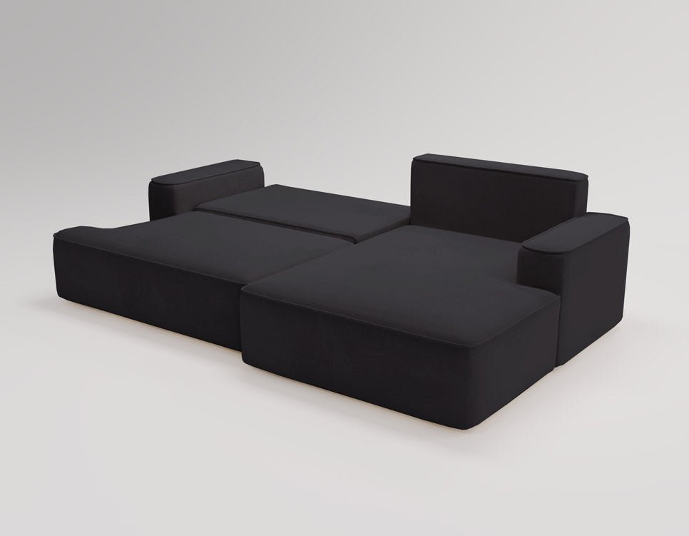 Canapé design Fresh en Velours avec fonction couchage et espace de rangement